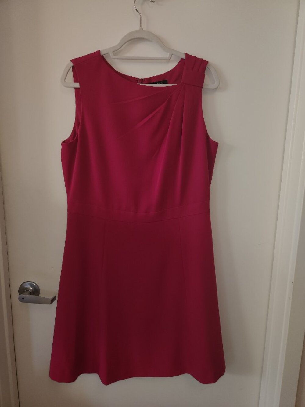 Tahari Arthur S Levine Magenta Fit and Flare Dress Size 14